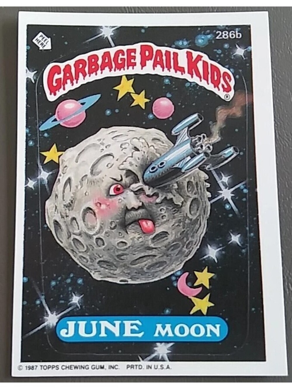 1987 TOPPS GARBAGE PAIL KIDS 286B JUNE MOON